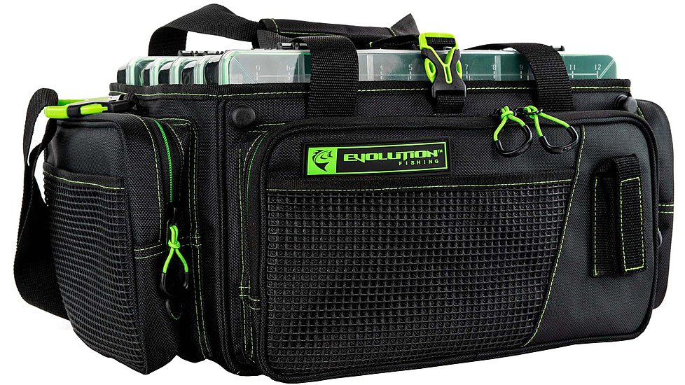 Evolution Outdoor Horizontal 3700 Drift Series Tackle Bags, Green/Black, H37007-EV