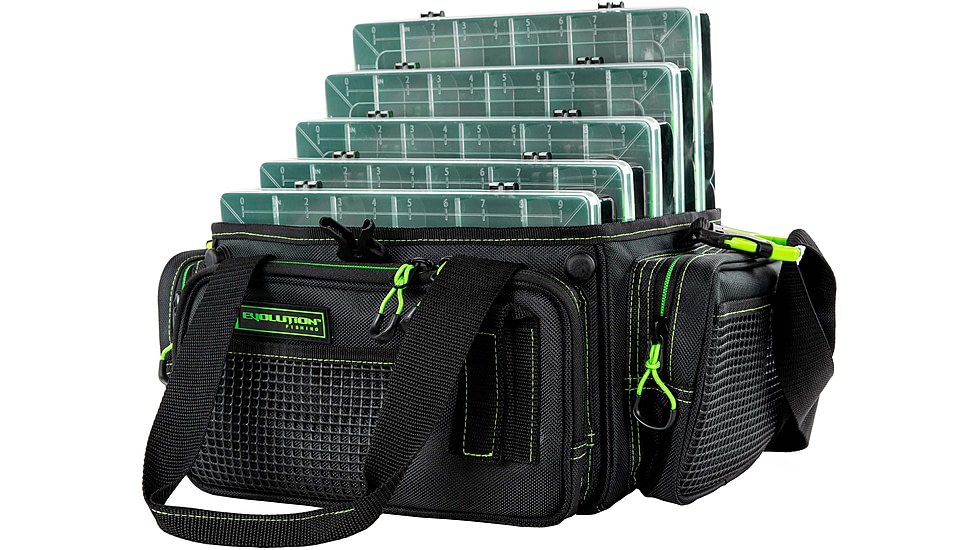 Evolution Outdoor Horizontal 3700 Drift Series Tackle Bags, Green/Black, H37007-EV