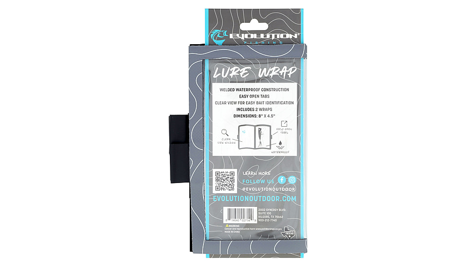 Evolution Outdoor Lure Wrap 2/pk, Grey, Large, 31064-EV