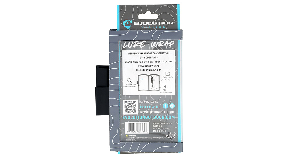 Evolution Outdoor Lure Wrap 2/pk, Grey, Medium, 31063-EV