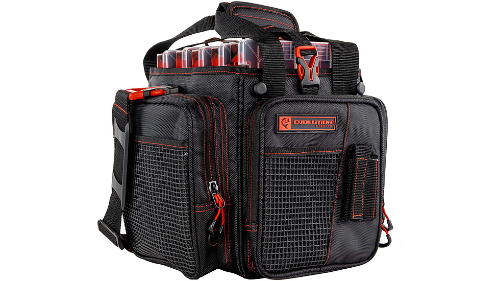 Evolution Outdoor Vertical 3700 Drift Series Tackle Bags, Red/Black, V37015-EV