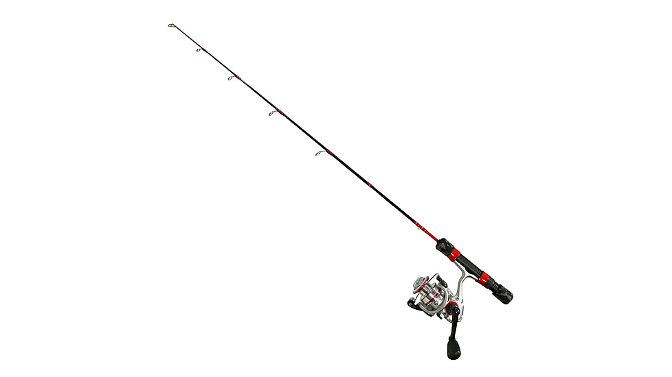 Favorite Fishing Army Ice Rod Combo, 32in, Medium Heavy, Black/Red, ARICE-321MH