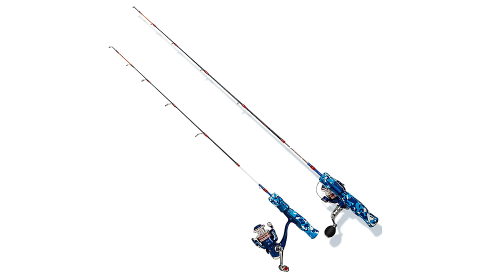 Favorite Fishing Defender Ice Rod Combo, 28in, Medium Light, Red/White/Blue, DFICE-281ML