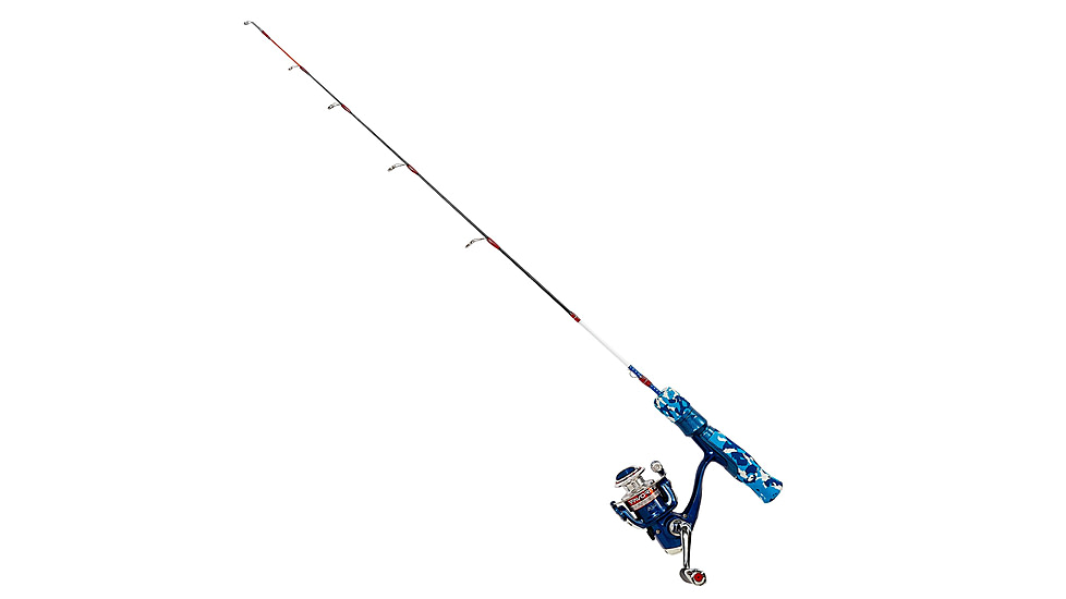 Favorite Fishing Defender Ice Rod Combo, 28in, Medium Light, Red/White/Blue, DFICE-281ML