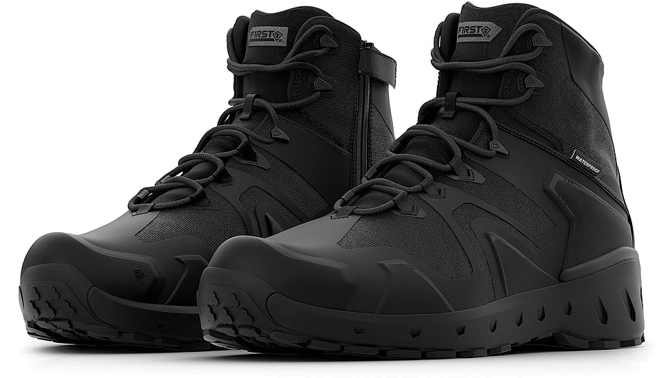 First Tactical 5in Aero-Tac H2O Side-Zip Mid Boots - Mens, Black, 15 US, Wide, FT-165929-019-15-W