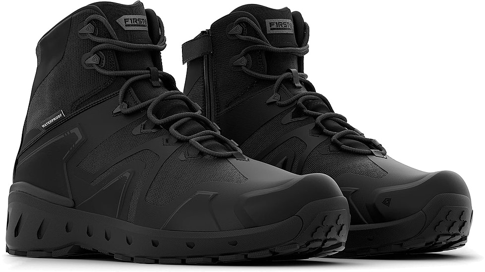First Tactical 5in Aero-Tac H2O Side-Zip Mid Boots - Mens, Black, 15 US, Wide, FT-165929-019-15-W