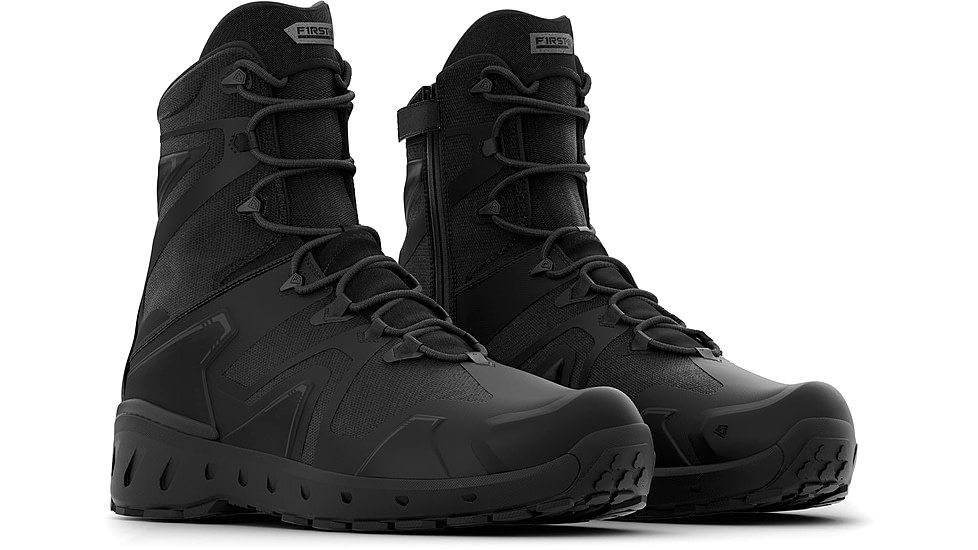 First Tactical AERO-TAC 8in Side-Zip Tactical Boots - Mens, Black, 12 US/Wide, 165925-019-12-W