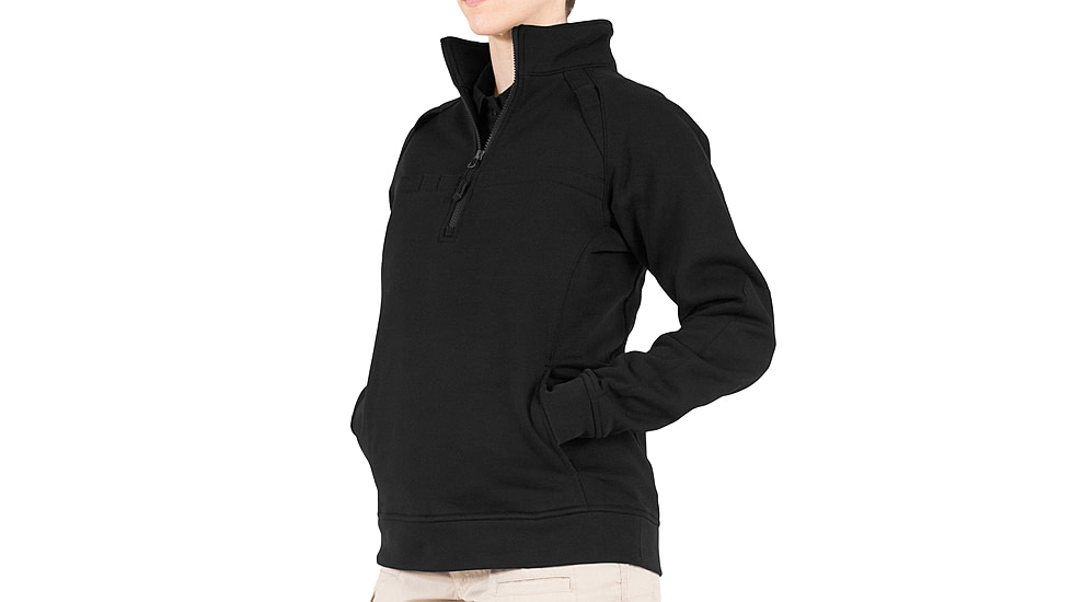 First Tactical Cotton Job Shirt 1/4 Zip - Womens, Black, Large, R, 128507-019-L-R