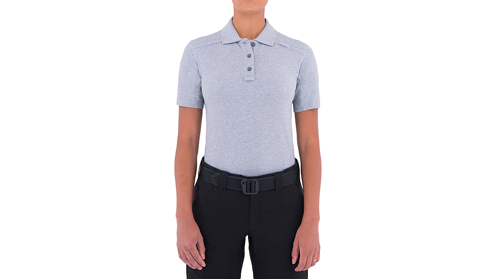 First Tactical Cotton Short Sleeve Polo With Pen Pocket - Womens, Heather Grey, 2XL, 122508-016-XXL