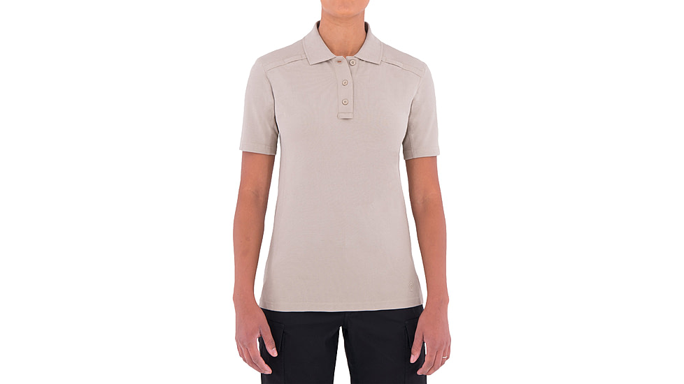 First Tactical Cotton Short Sleeve Polo With Pen Pocket - Womens, Khaki, Large, 122508-055-L