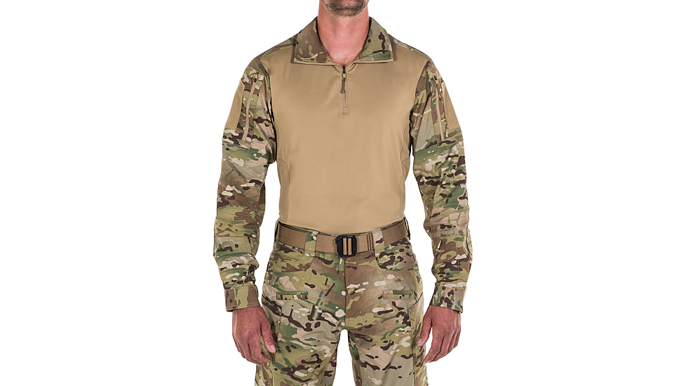 First Tactical Defender Long Sleeve Shirt - Mens, Camo, Large, T, 111004MC-922-L-T