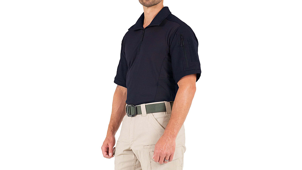 First Tactical Defender Short Sleeve Shirt - Mens, Tall, Midnight Navy, Large, 112017-729-L-T