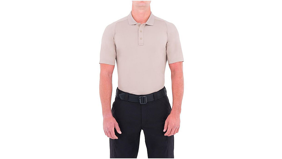 First Tactical Mens Performance Ss Polo, Khaki, Medium 112509-055-M