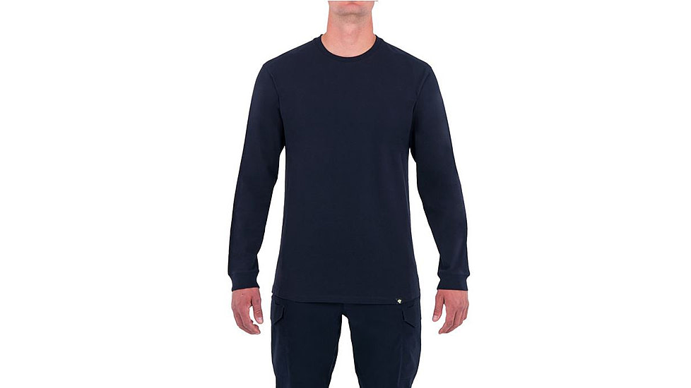 First Tactical Mens Tactix Cotton L/S Tee, Midnight Navy, Small 111505-729-S