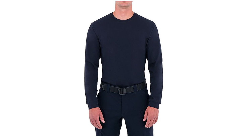 First Tactical Mens Tactix Cotton L/S Tee, Midnight Navy, Small 111505-729-S