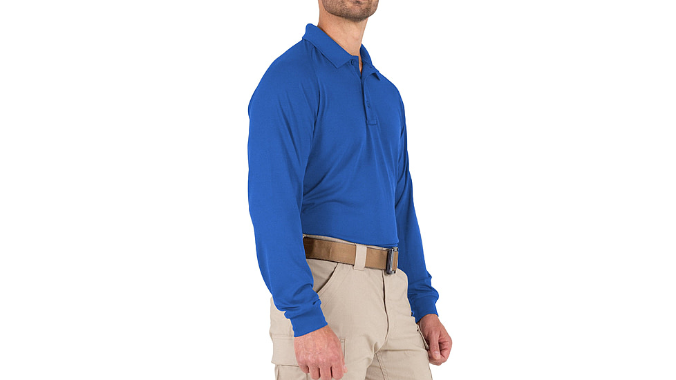 First Tactical Performance Long Sleeve Polo - Men's, Tall, Academy Blue, 3XL, 111503-691-3XL-T
