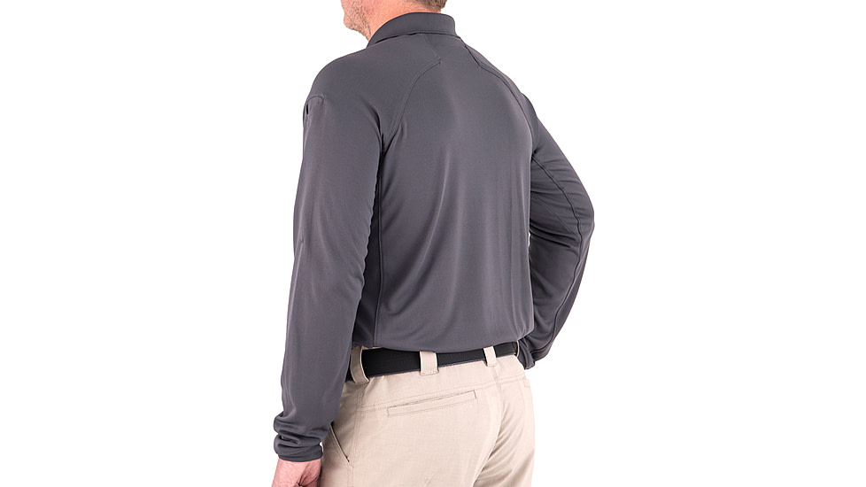 First Tactical Performance Long Sleeve Polo - Mens, Asphalt, Large, 111503-015-L