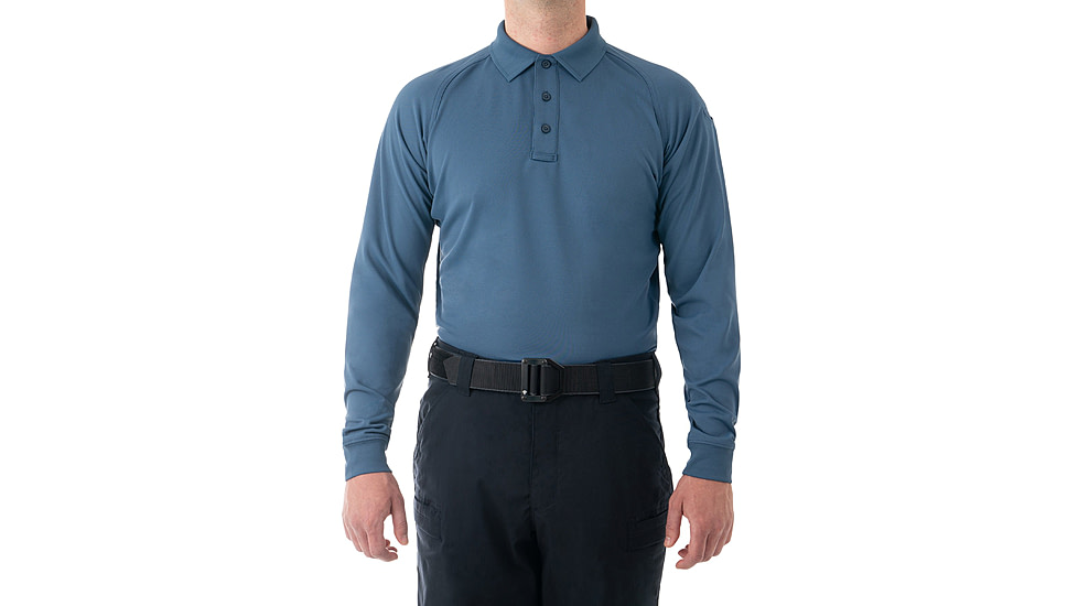 First Tactical Performance Long Sleeve Polo - Mens, French Blue, Regular/3XL, 111503-484-3XL