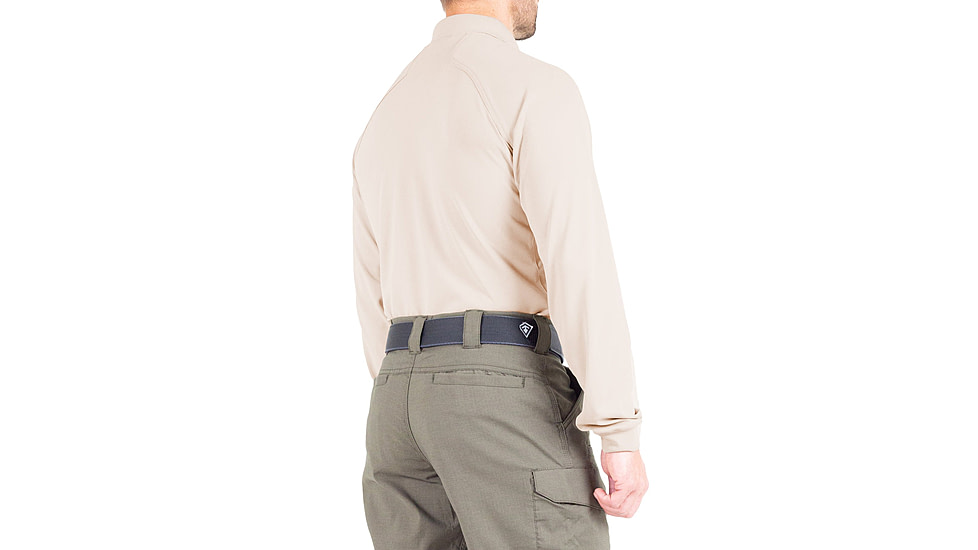 First Tactical Performance Long Sleeve Polo - Mens, Khaki, Tall/2XL, 111503-055-XXL-T