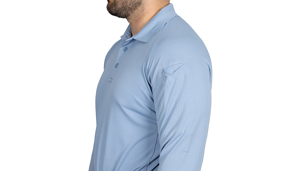 First Tactical Performance Long Sleeve Polo - Mens, Medium Blue, Regular/3XL, 111503-781-3XL