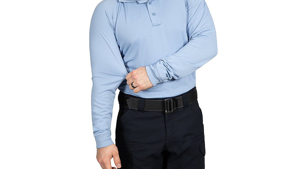 First Tactical Performance Long Sleeve Polo - Mens, Medium Blue, Regular/3XL, 111503-781-3XL