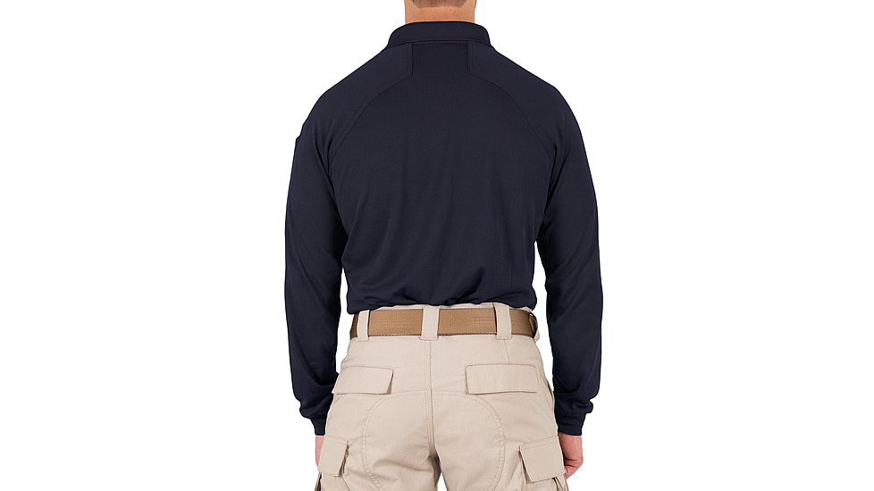 First Tactical Performance Long Sleeve Polo - Mens, Midnight Blue, Tall/2XL, 111503-729-XXL-T