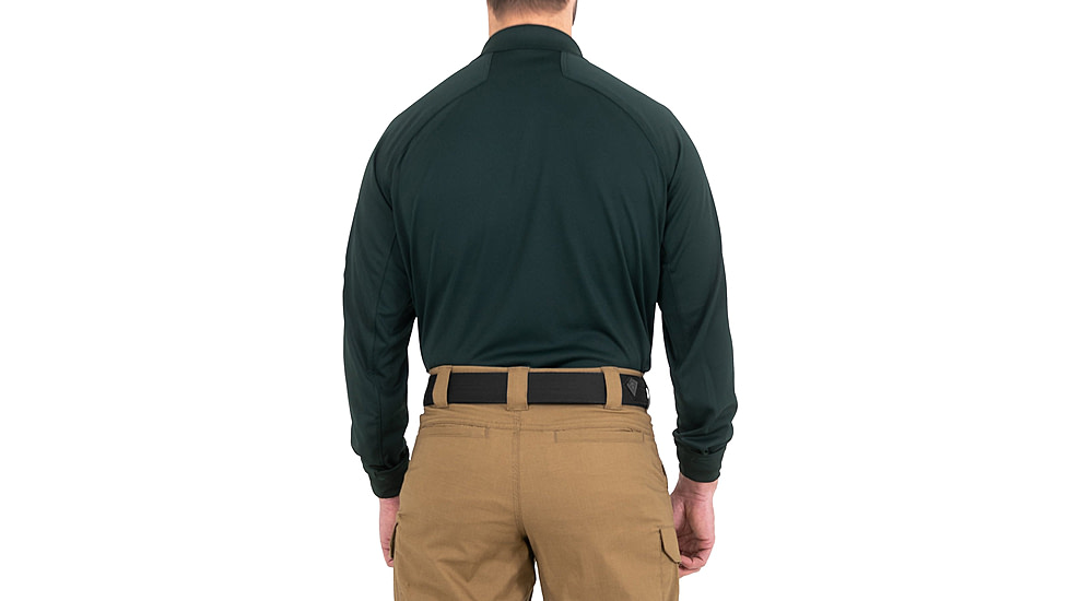 First Tactical Performance Long Sleeve Polo - Mens, Spruce Green, Tall/2XL, 111503-812-XXL-T