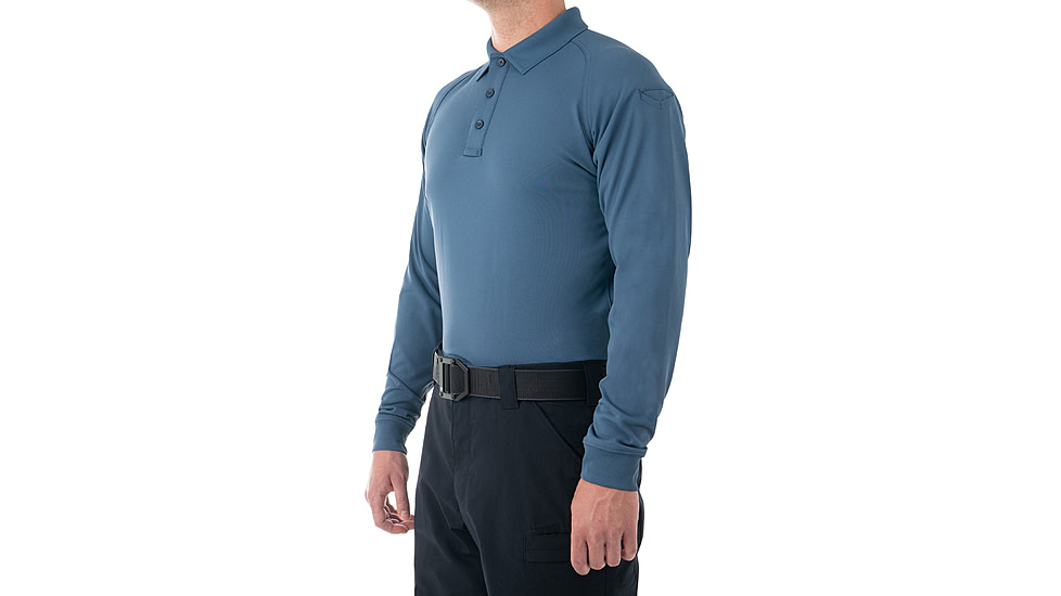 First Tactical Performance Long Sleeve Polo - Mens, Regular, French Blue, 6XL, 111503-484-6XL-R