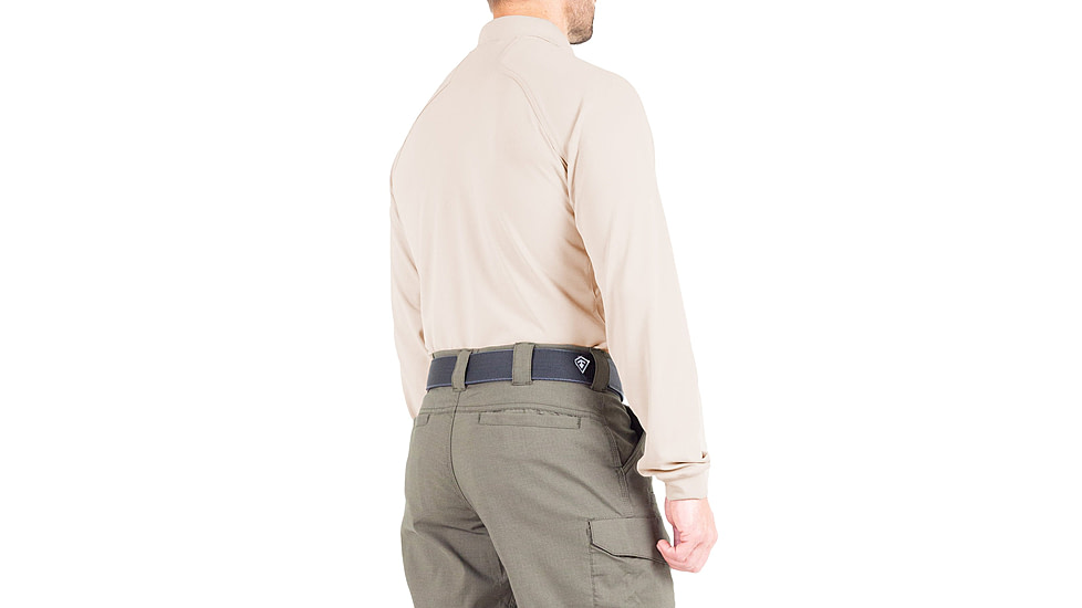 First Tactical Performance Long Sleeve Polo - Mens, Regular, Khaki, 5XL, 111503-055-5XL-R