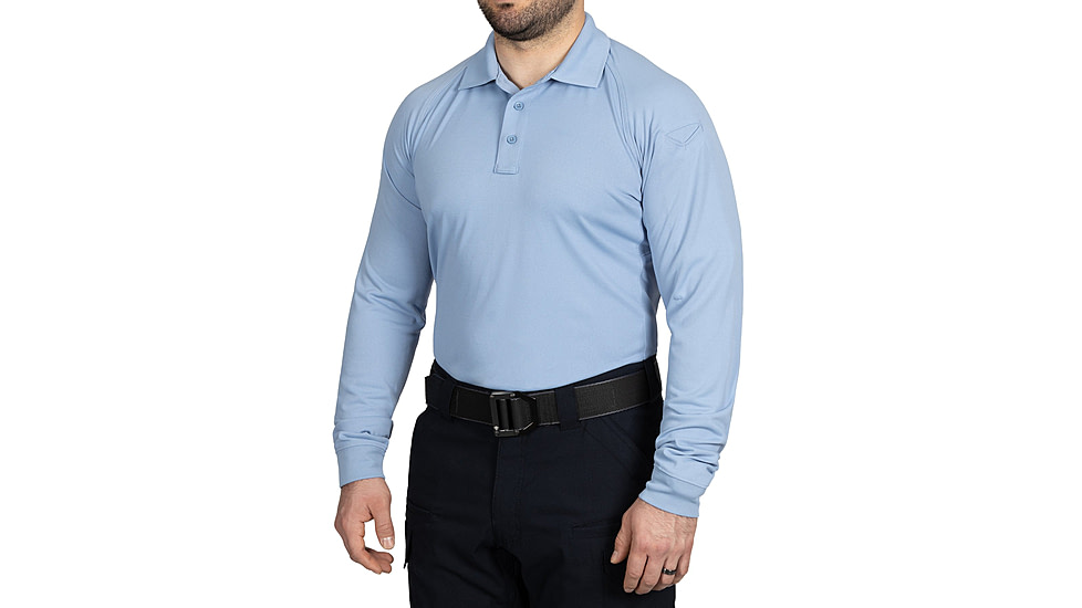First Tactical Performance Long Sleeve Polo - Mens, Regular, Medium Blue, 6XL, 111503-781-6XL-R