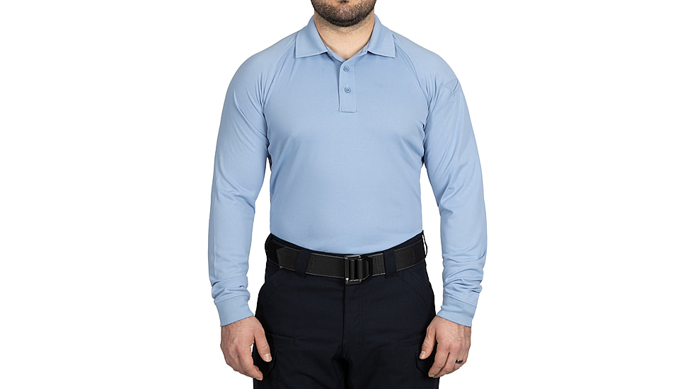 First Tactical Performance Long Sleeve Polo - Mens, Regular, Medium Blue, 6XL, 111503-781-6XL-R