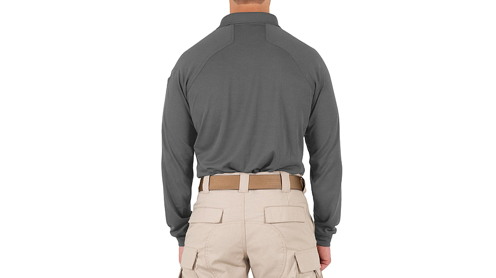 First Tactical Performance Long Sleeve Polo - Mens, Regular, Wolf Grey, 6XL, 111503-036-6XL-R