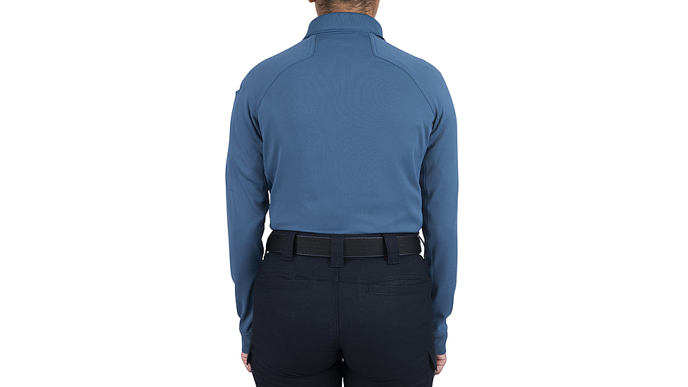 First Tactical Performance Long Sleeve Polo - Womens, French Blue, Large, 121503-484-L