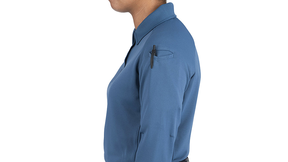 First Tactical Performance Long Sleeve Polo - Womens, French Blue, Large, 121503-484-L