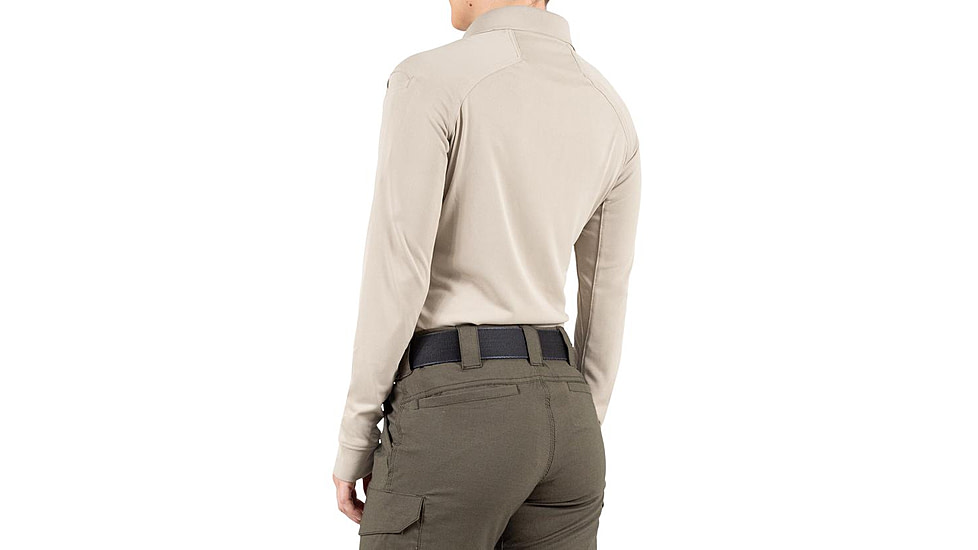 First Tactical Performance Long Sleeve Polo - Womens, Khaki, Extra Large, 121503-055-XL