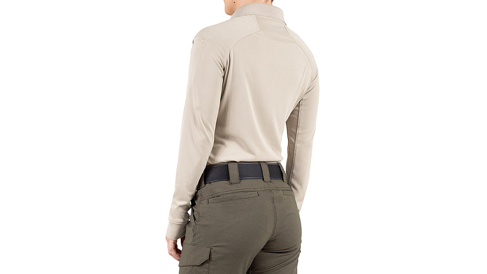 First Tactical Performance Long Sleeve Polo - Womens, Khaki, 3XL, 121503-055-3XL