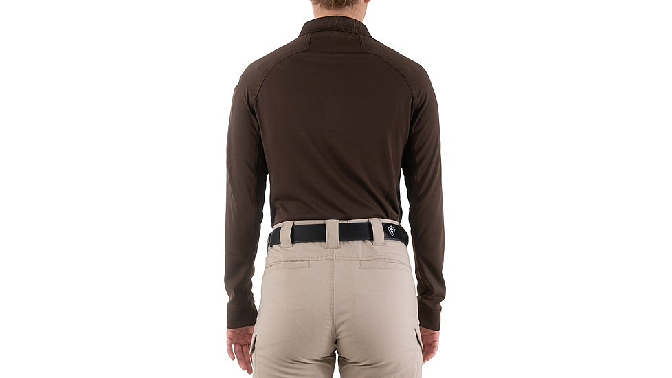 First Tactical Performance Long Sleeve Polo - Womens, Kodiak Brown, 3XL, 121503-182-3XL