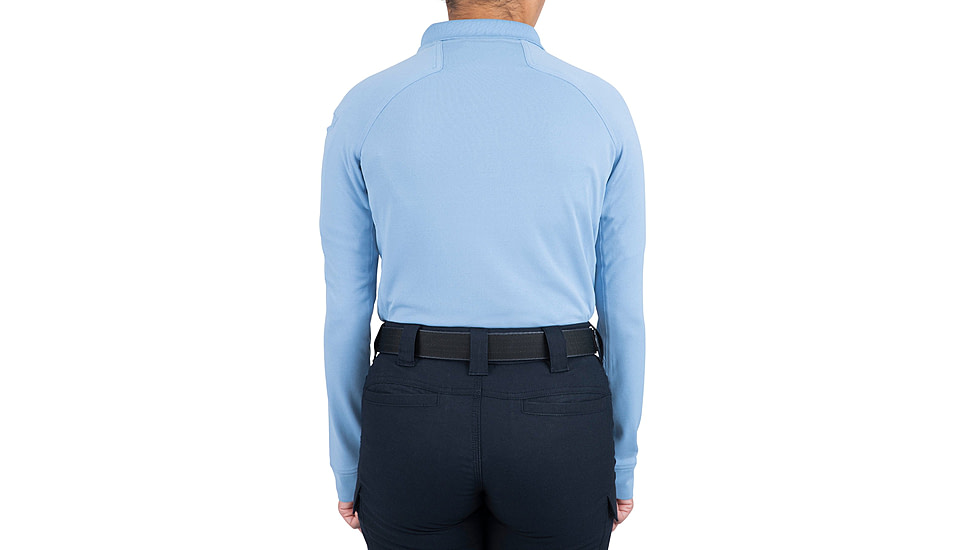 First Tactical Performance Long Sleeve Polo - Womens, Medium Blue, Large, 121503-781-L