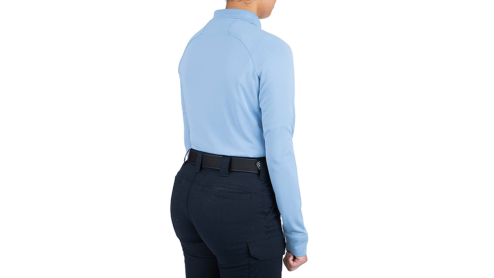 First Tactical Performance Long Sleeve Polo - Womens, Medium Blue, 3XL, 121503-781-3XL
