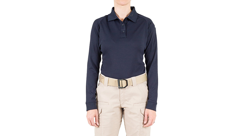 First Tactical Performance Long Sleeve Polo - Womens, Midnight Navy, 3XL, 121503-729-3XL