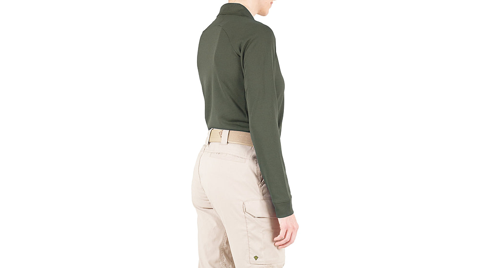 First Tactical Performance Long Sleeve Polo - Womens, OD Green, Small, 121503-830-S