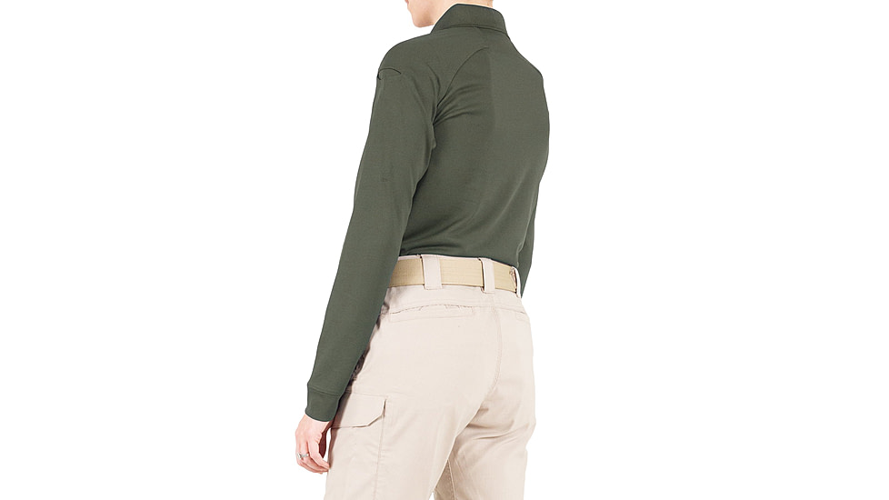 First Tactical Performance Long Sleeve Polo - Womens, OD Green, Small, 121503-830-S