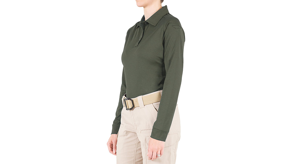 First Tactical Performance Long Sleeve Polo - Womens, OD Green, 3XL, 121503-830-3XL