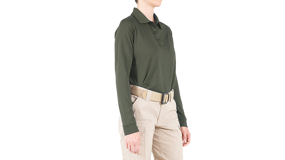 First Tactical Performance Long Sleeve Polo - Womens, OD Green, 3XL, 121503-830-3XL