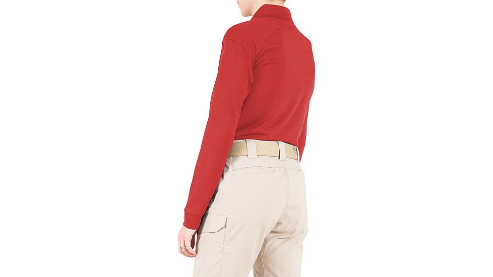 First Tactical Performance Long Sleeve Polo - Womens, Red, 3XL, 121503-400-3XL