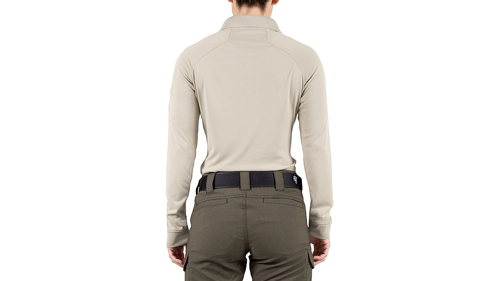 First Tactical Performance Long Sleeve Polo - Womens, Silver Tan, 2XL, 121503-065-XXL