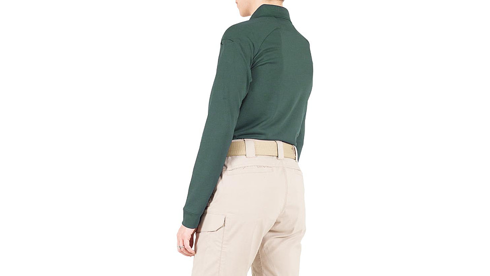 First Tactical Performance Long Sleeve Polo - Womens, Spruce Green, Extra Small, 121503-812-XS