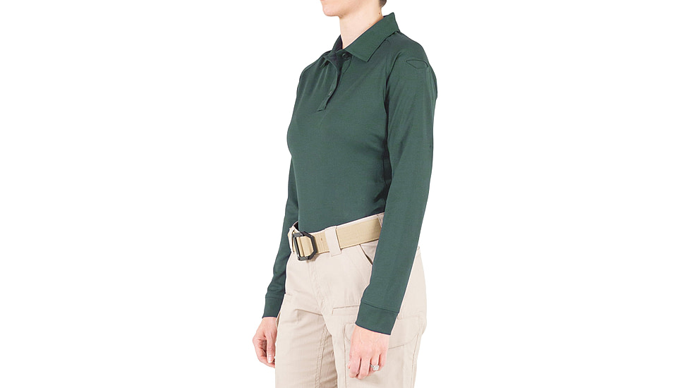 First Tactical Performance Long Sleeve Polo - Womens, Spruce Green, 3XL, 121503-812-3XL