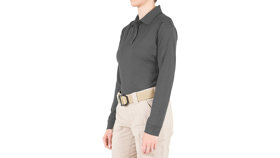 First Tactical Performance Long Sleeve Polo - Womens, Wolf Grey, 3XL, 121503-036-3XL