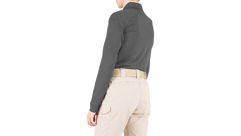 First Tactical Performance Long Sleeve Polo - Womens, Wolf Grey, 3XL, 121503-036-3XL